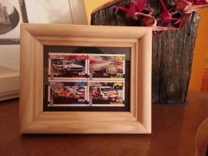 Handmade Wooden Frame with stamps 